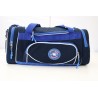 Blue duffle bag