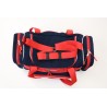 Red duffle bag