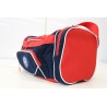 Red duffle bag