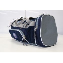 Grey duffle bag